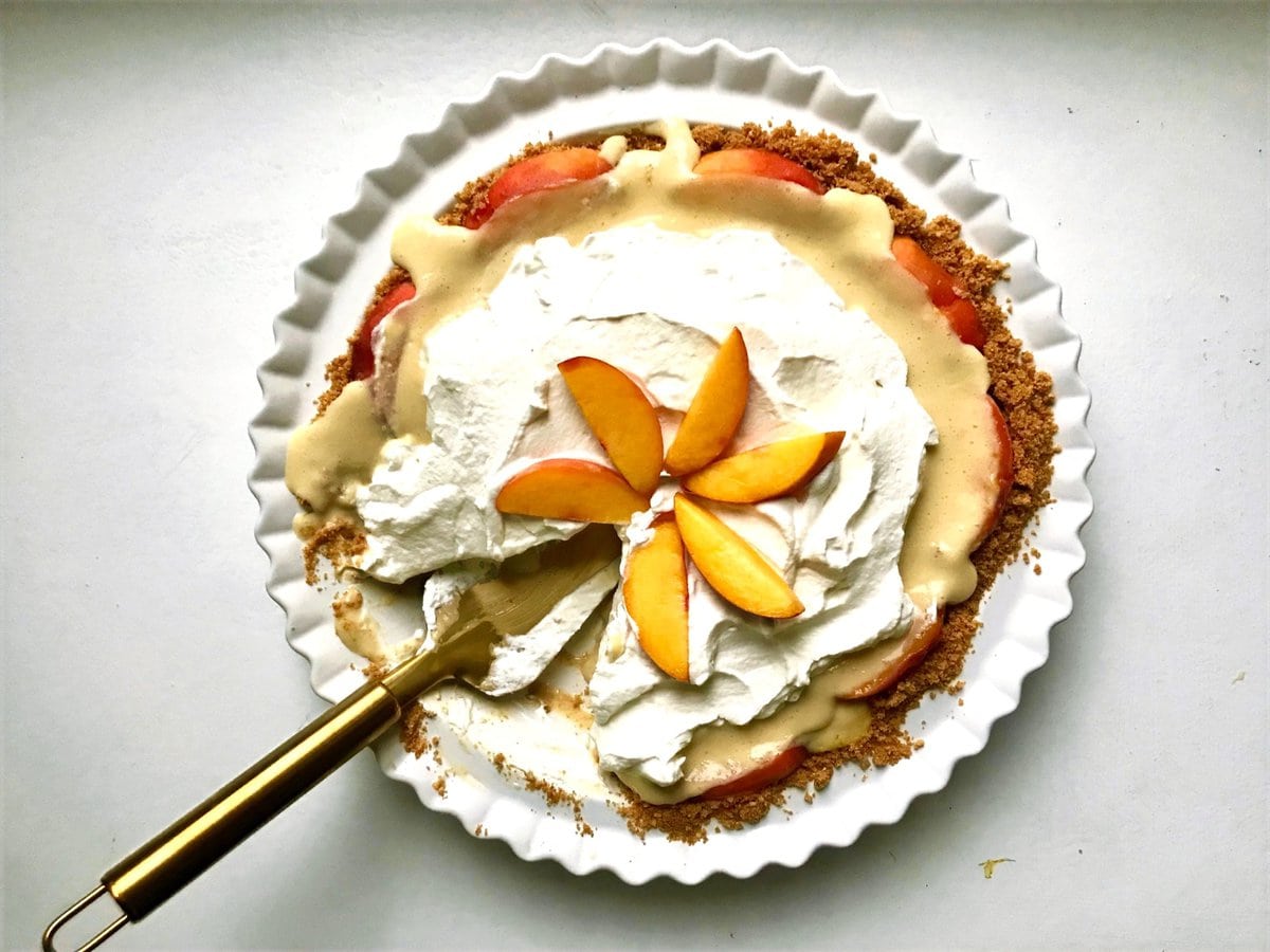 Peachy Custard Pie-image