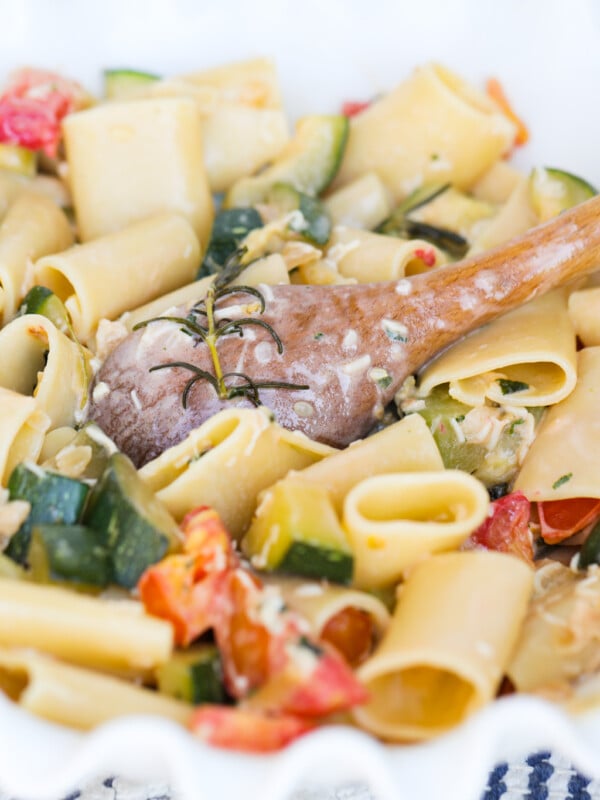 pasta, authentic italian, creme fraiche, pasta and vegetables, 30 minute meals