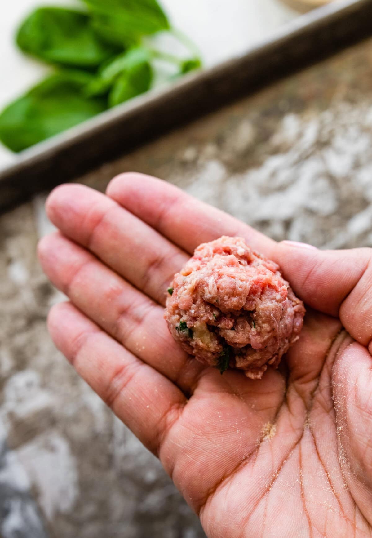 How to make Polpette (Traditional Italian Meatballs) Instructions: shape the meatballs.