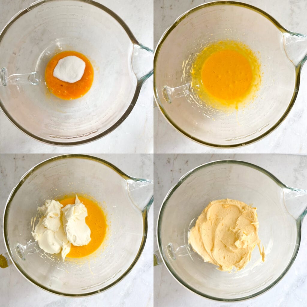 Instructions on making egg mixture for tiramisu.