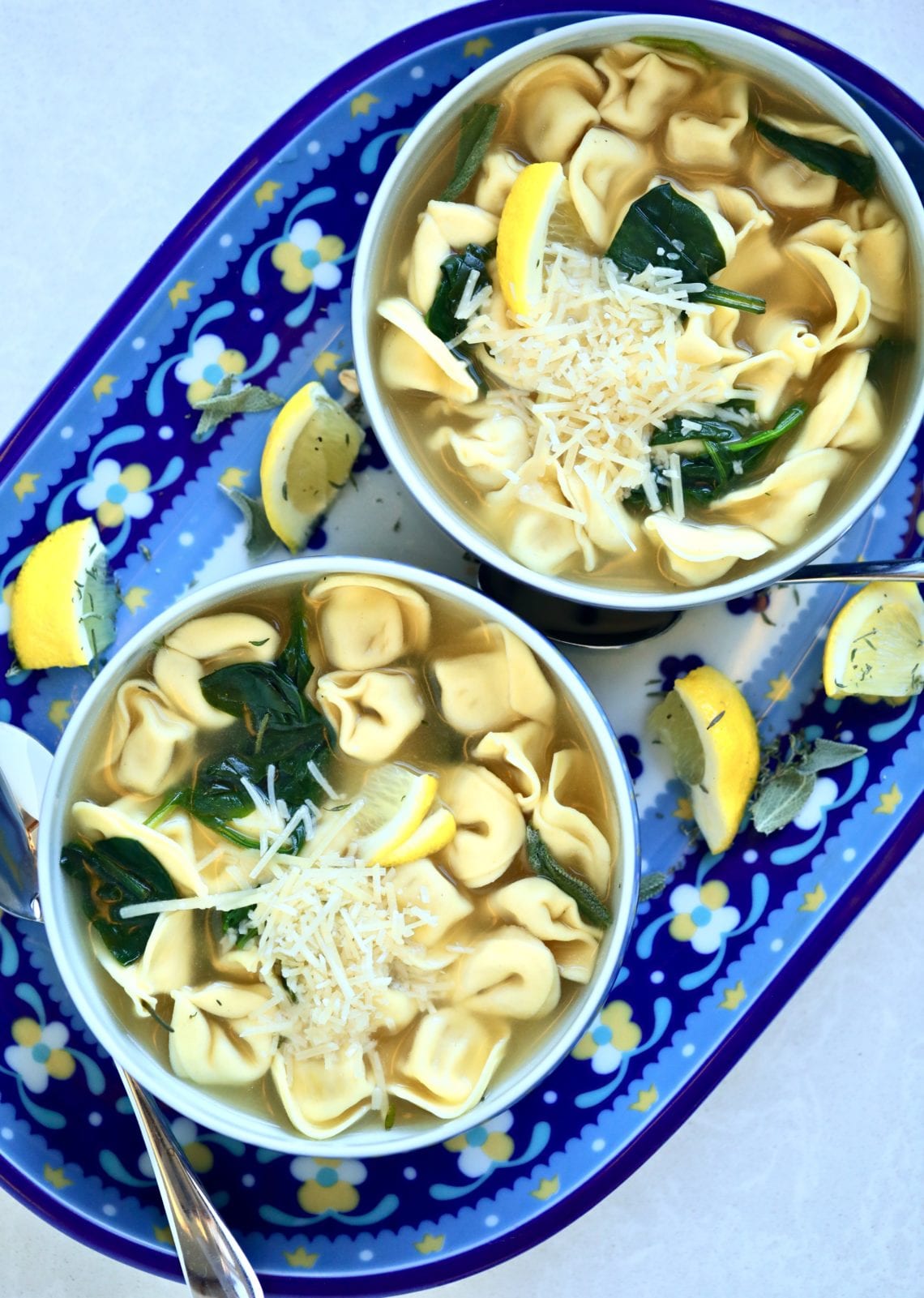 tortellini soup-bowl-cheese