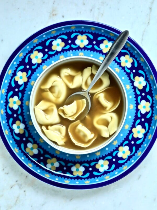 tortellini en brodo soup in a bowl