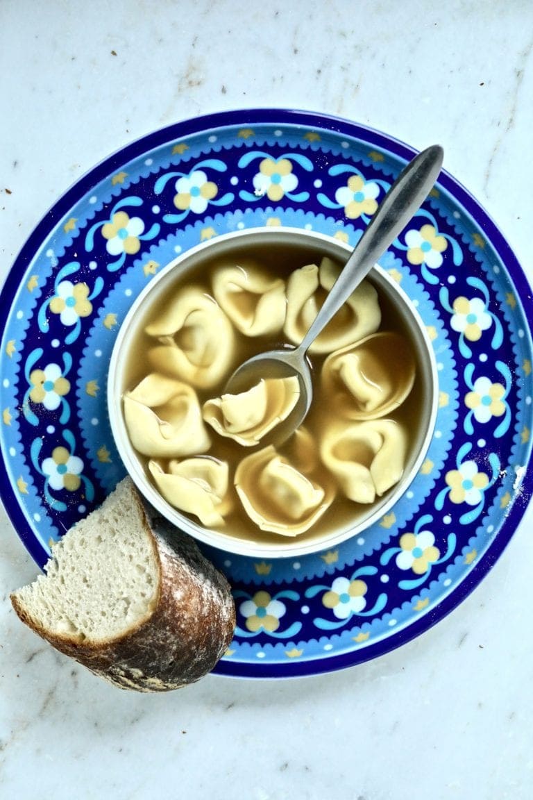 bread- soup- pasta- plate