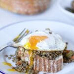 lentils on toast with egg