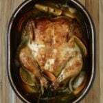 Roast Chicken with Citrus and Fennel in pot