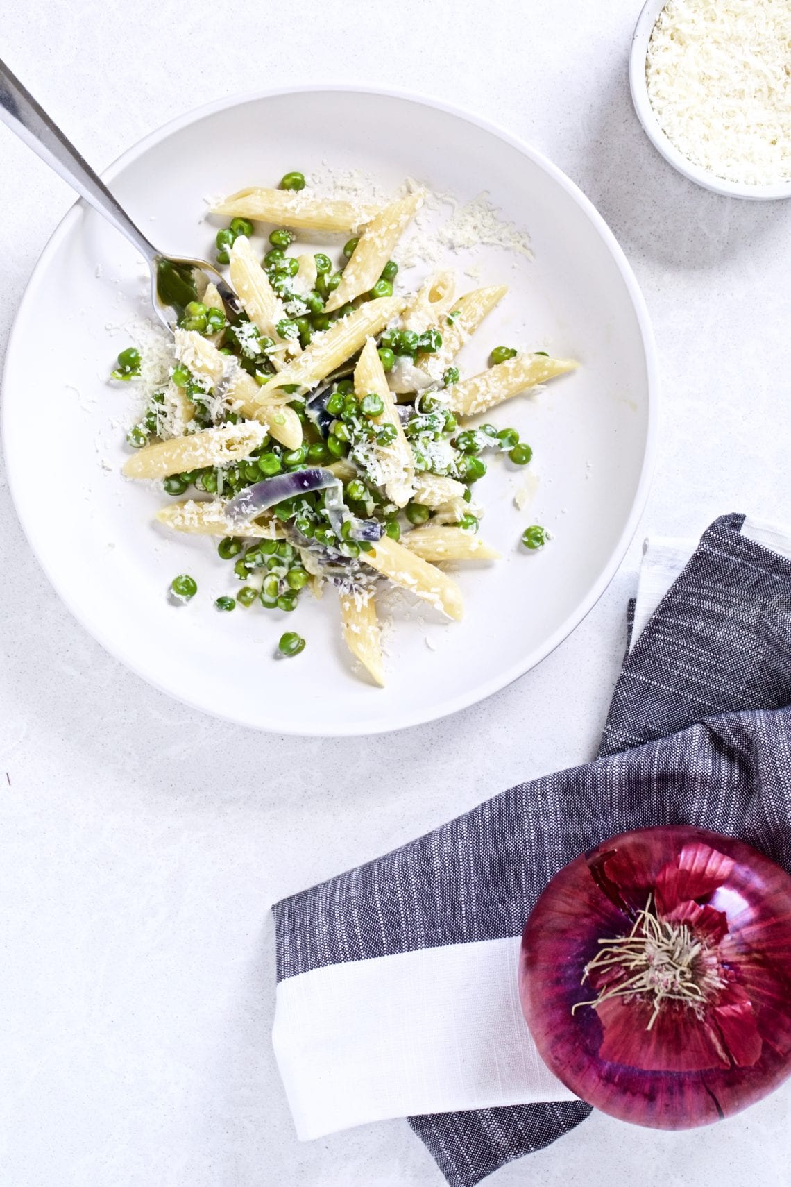 Simple Pasta and Peas Recipe with Mascarpone Cheese CucinaByElena