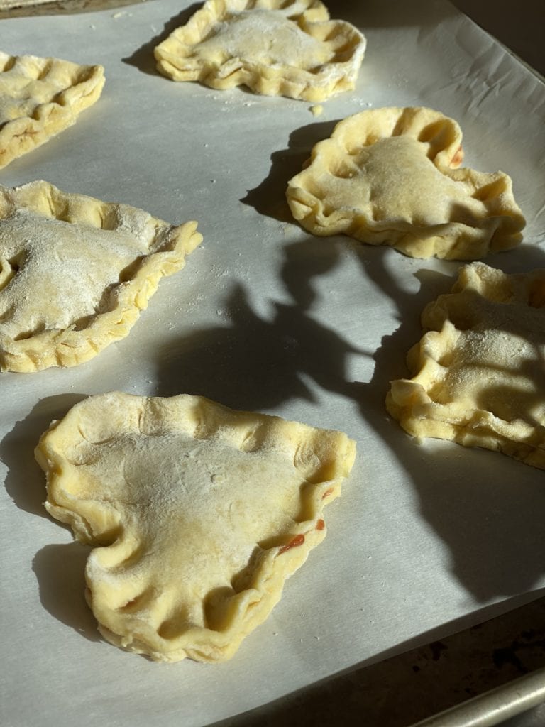 hand pies- heart shaped- jam filled