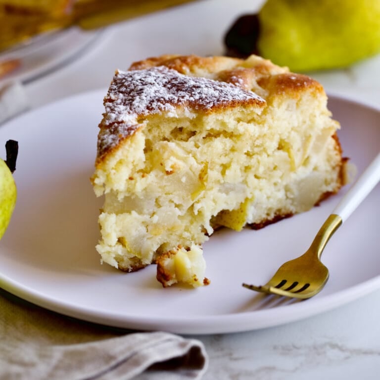 slice of cake in a plate