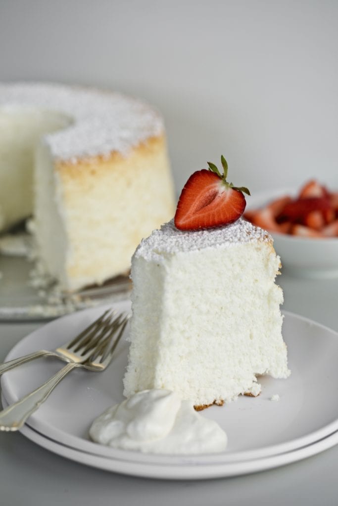 dessert with cake on a plate 