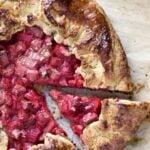 Rhubarb galette with all butter pie dough