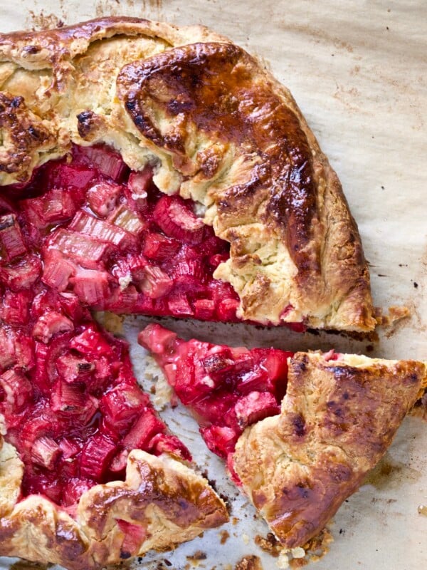 Rhubarb galette with all butter pie dough
