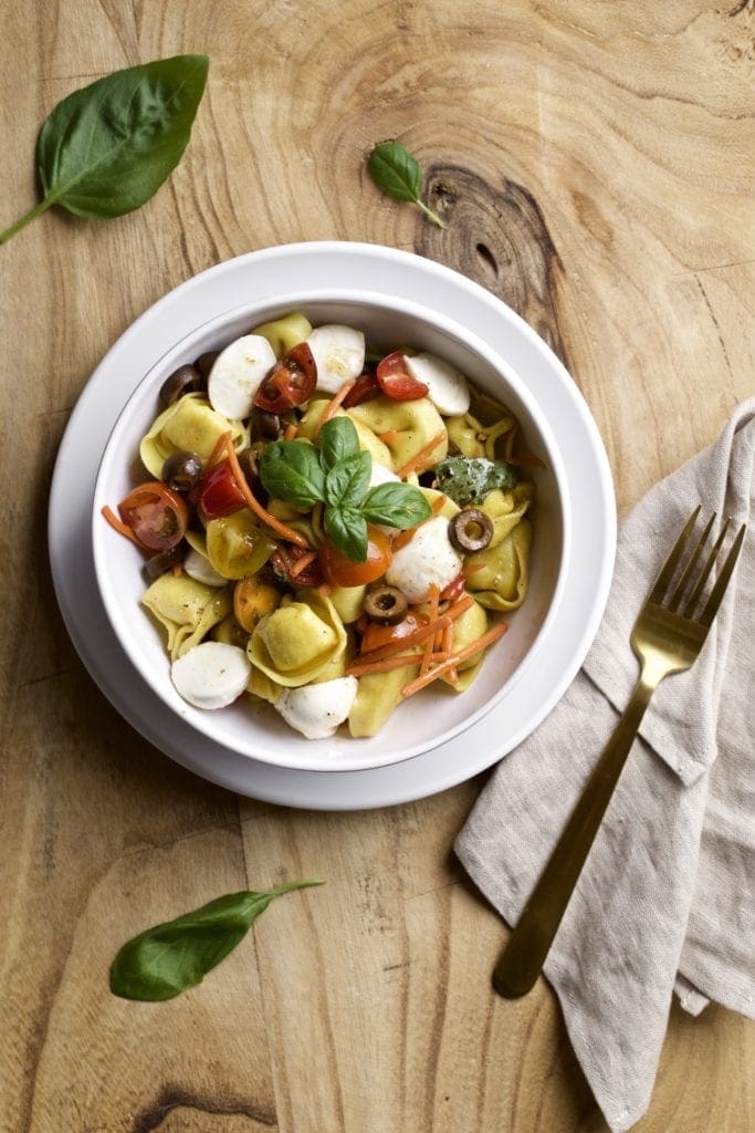 pasta salad in a bowl