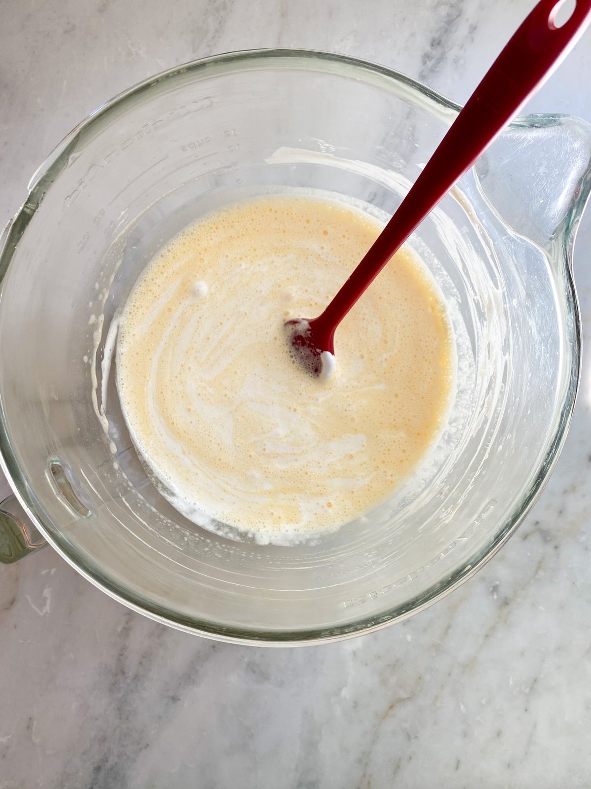 process for making frozen lemon bars- combining egg white and egg yolk mixtures