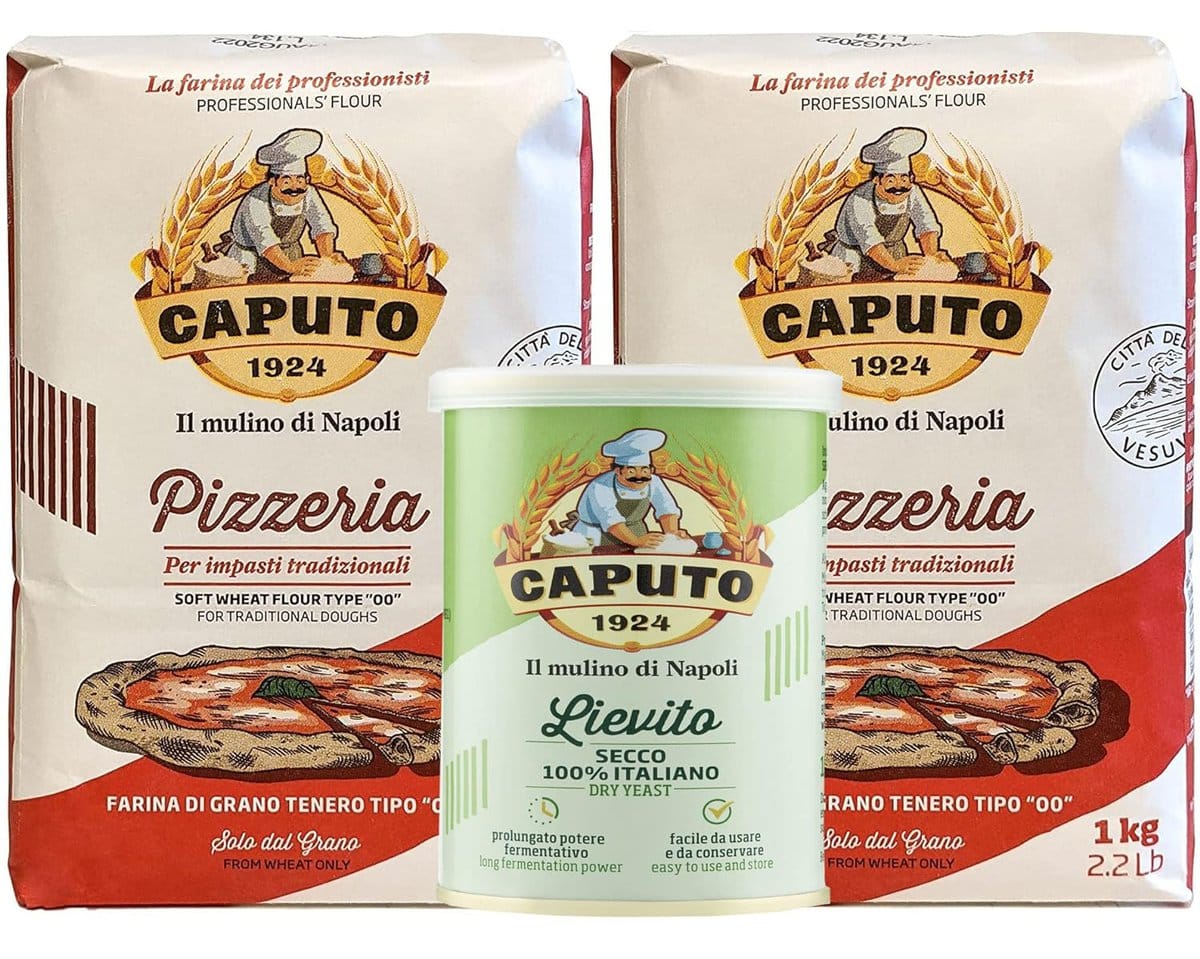 Caputo 00 flour and yeast that is recommended for purchase to make this pizza.
