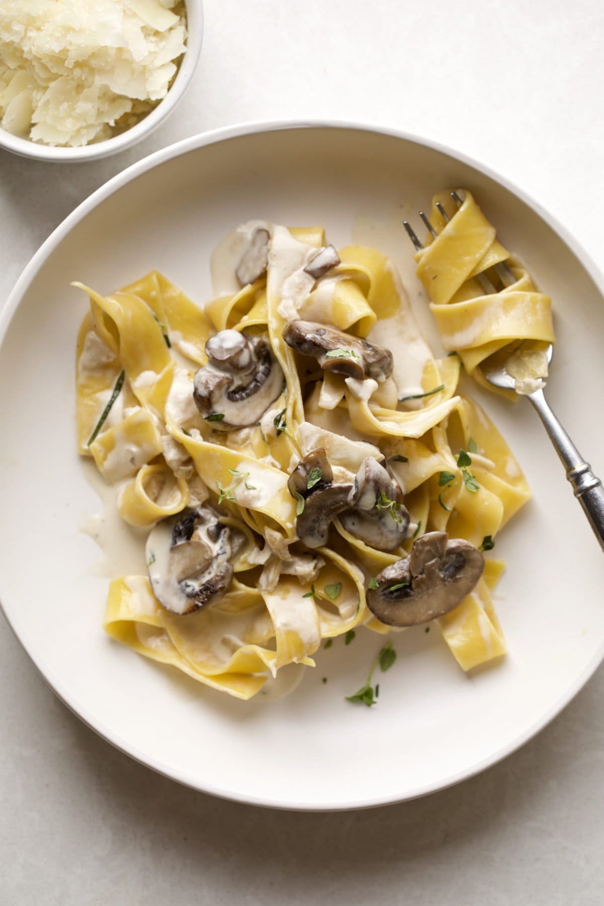 Creamy Mushroom Sauce with Pappardelle Pasta CucinaByElena