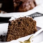 Italian chocolate cake on a plate