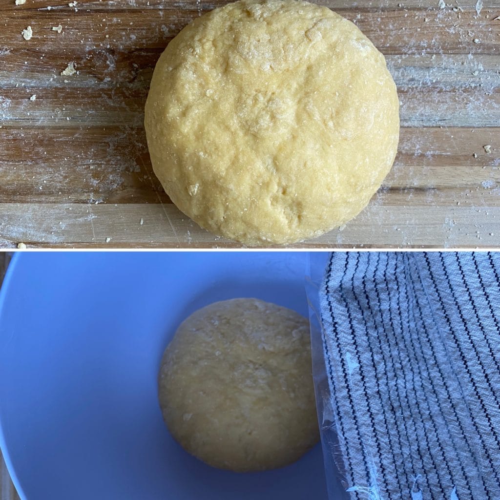 Process of making pappardelle pasta dough 