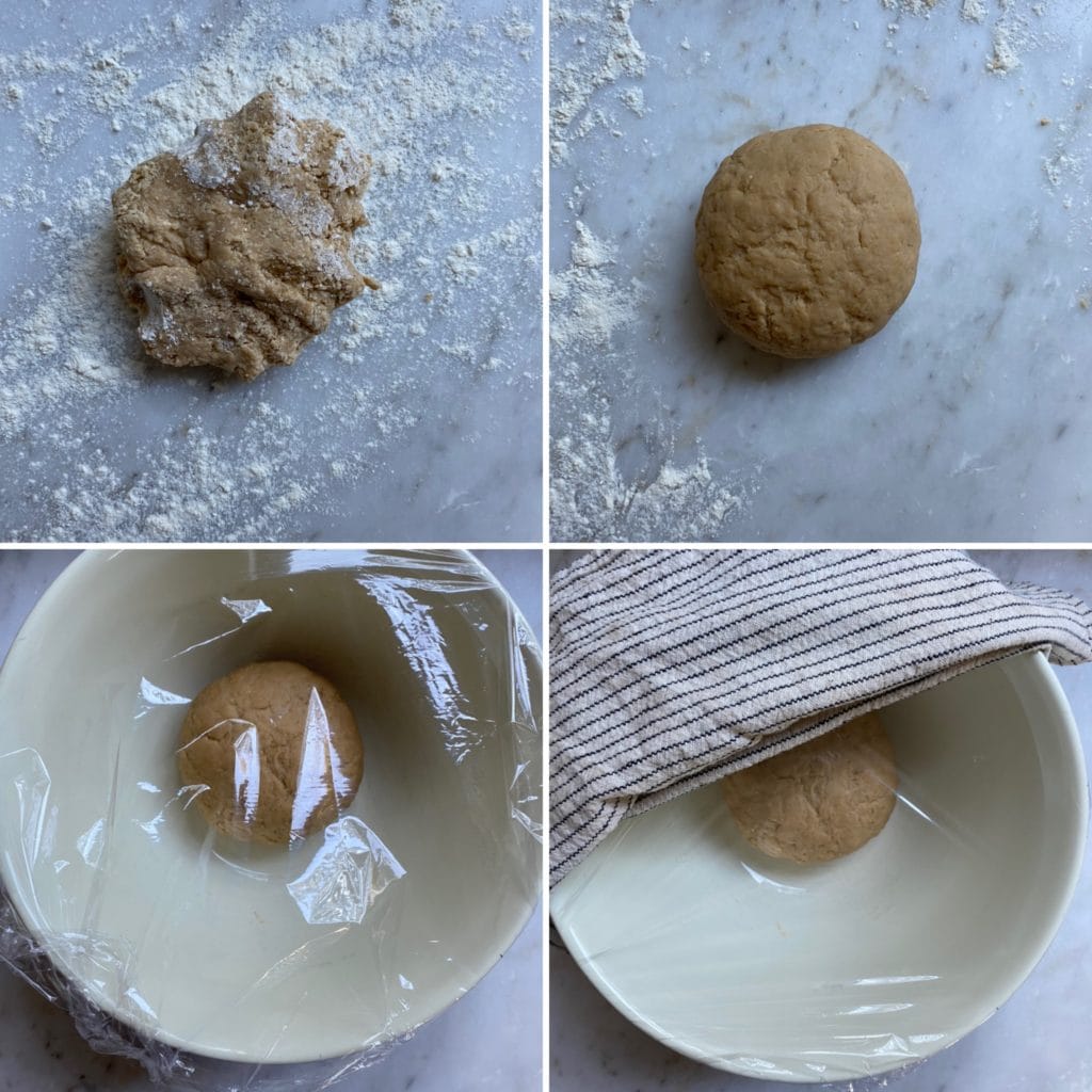 Resting dough for Italian Cannoli.