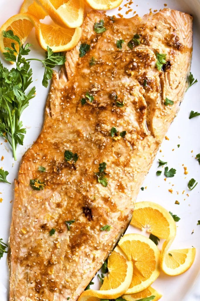 Easy Baked Honey Orange Sesame Salmon - CucinaByElena