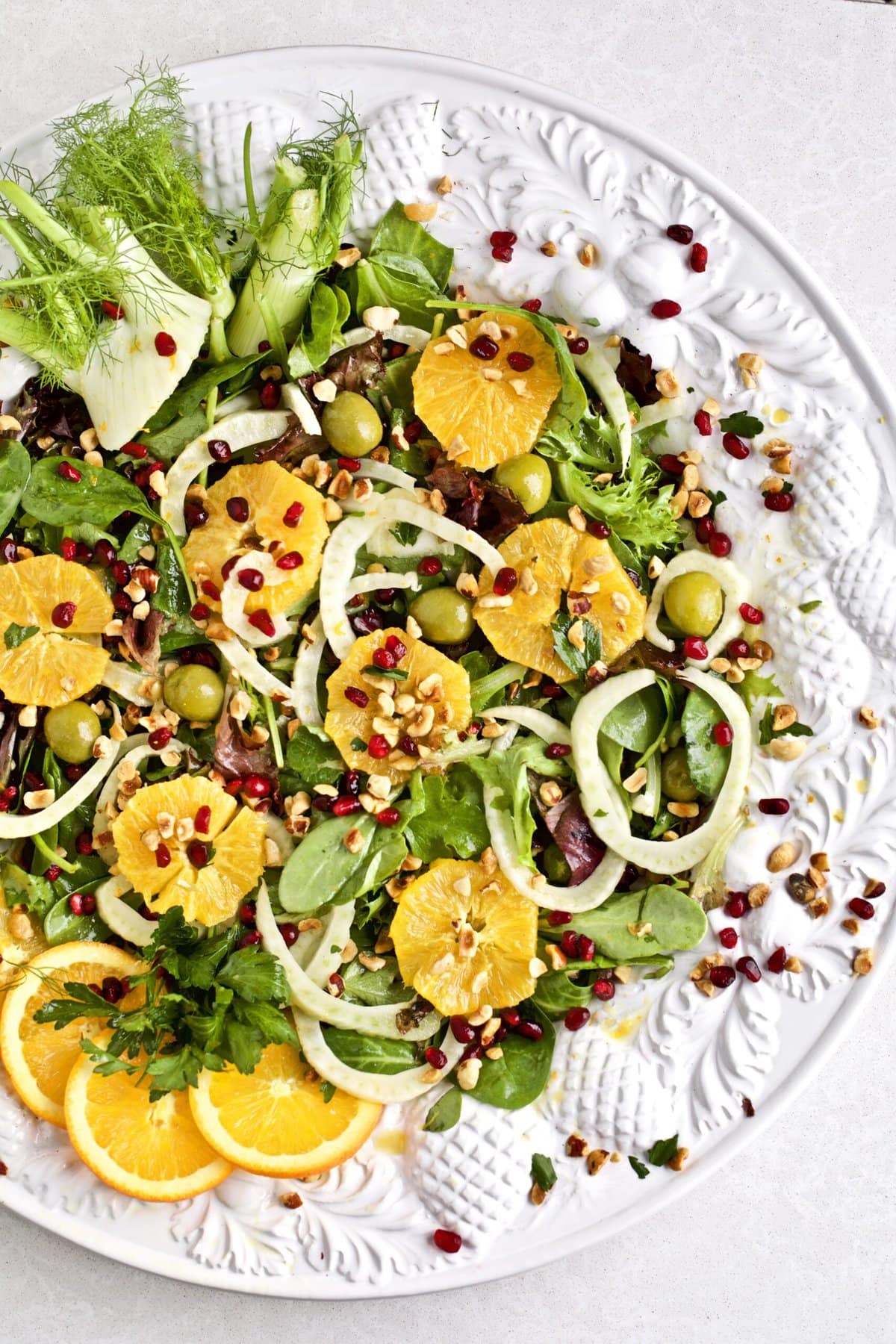 Salad orange fennel pomegranate