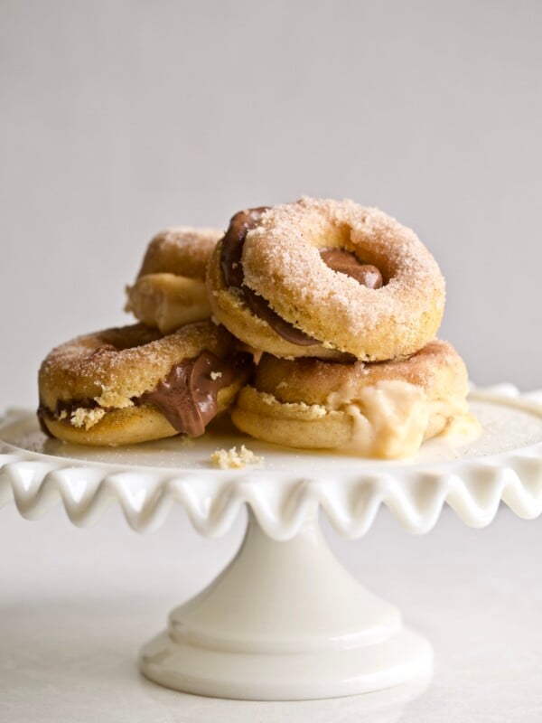 Cinnamon Sugar Baked Donuts Cream Filling