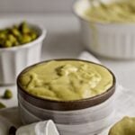 Italian pastry cream in a bowl