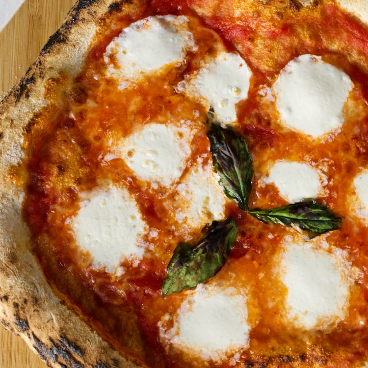 Small Authentic Neapolitan Street Pizza Italian Stock Photo