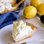 Best Italian Ricotta Pie Recipe (Easter). slice on a plate.