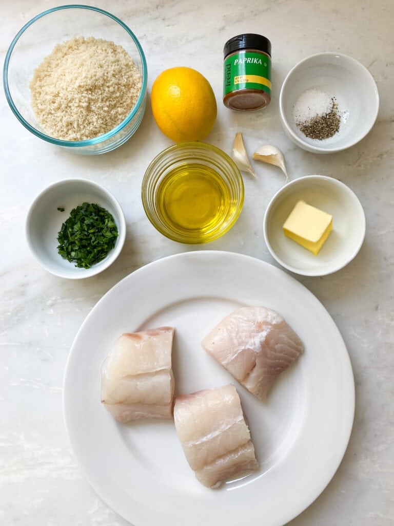 Crispy Baked Cod with Panko Recipe- ingredient shot