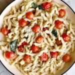gemelli pasta final dish with extra parmigiano
