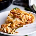 slice of fried spaghetti on a plate