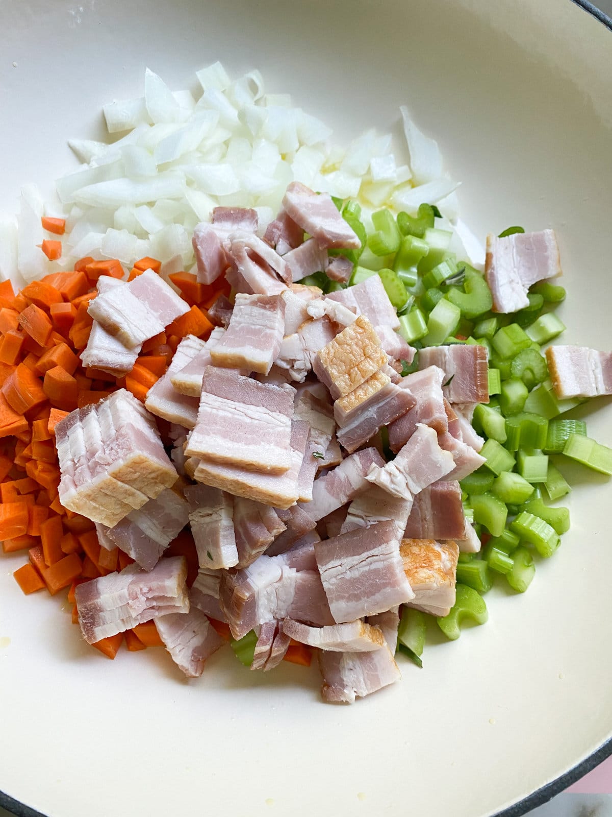 how to make: saute vegetables and bacon