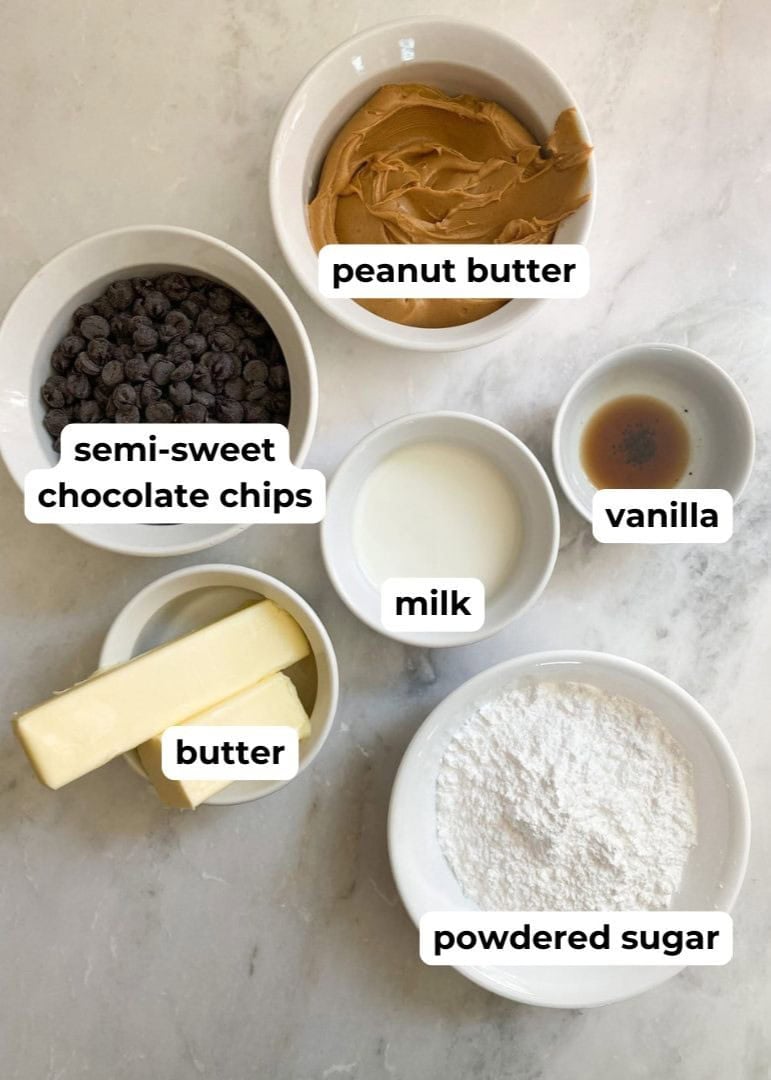 Ingredients to make the frosting.