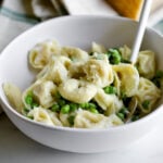 cover image of Tortellini Alla Panna Recipe with Peas