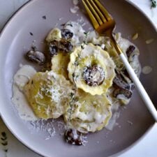 Homemade Creamy Mushroom Ravioli Recipe - An Italian in my Kitchen