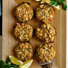 cover photo. crab cakes no egg