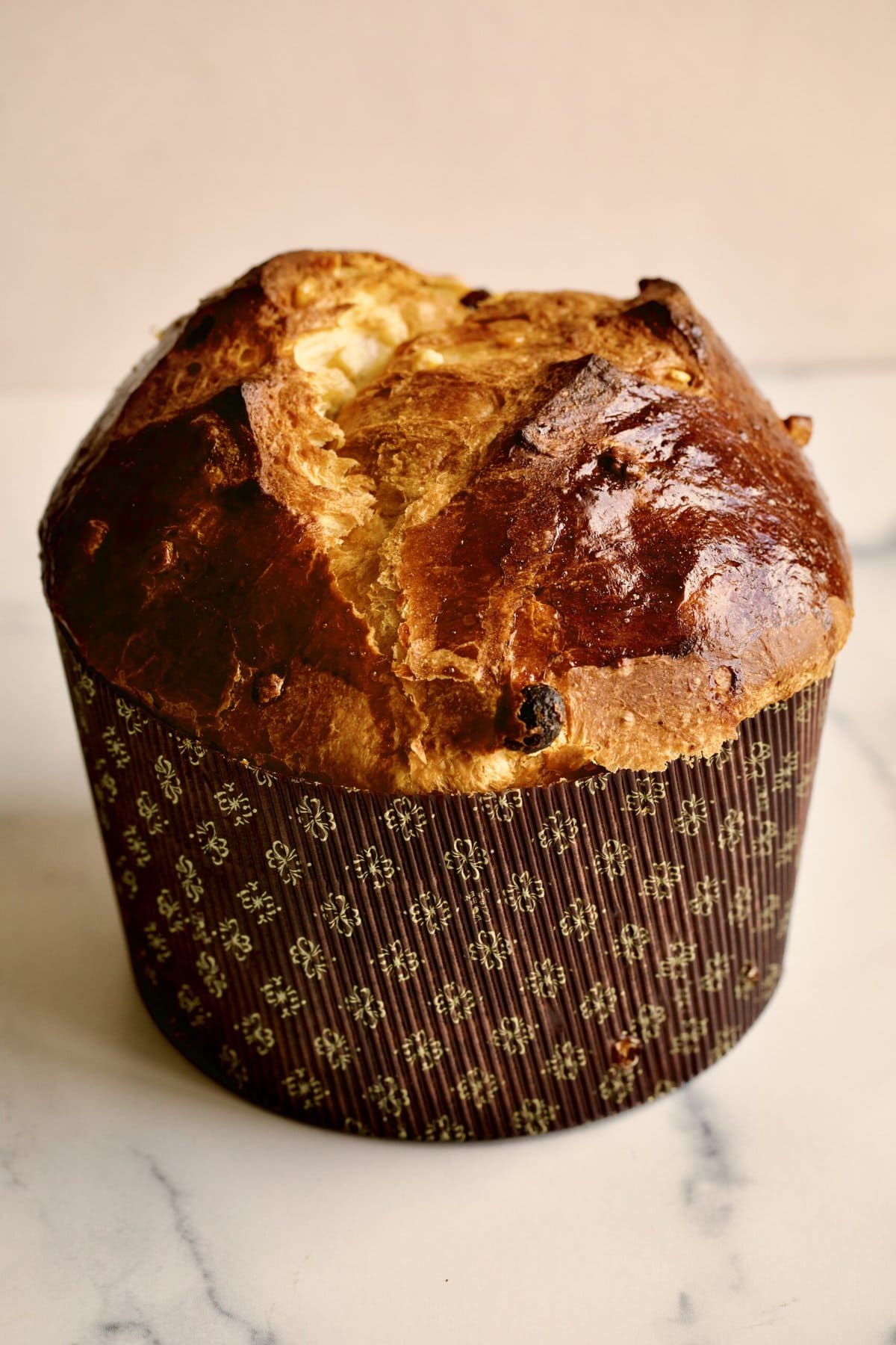 traditional panettone recipe in a paper mold