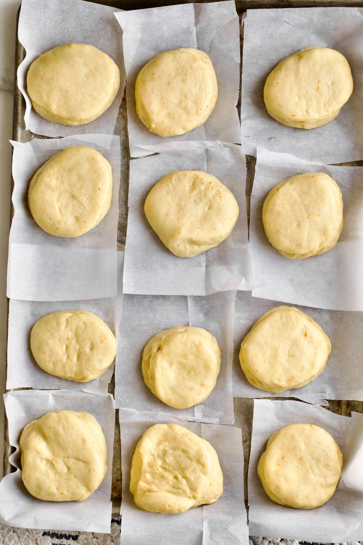 Process of making Bomboloni (how to make bomboloni recipe)- donuts after second rise.