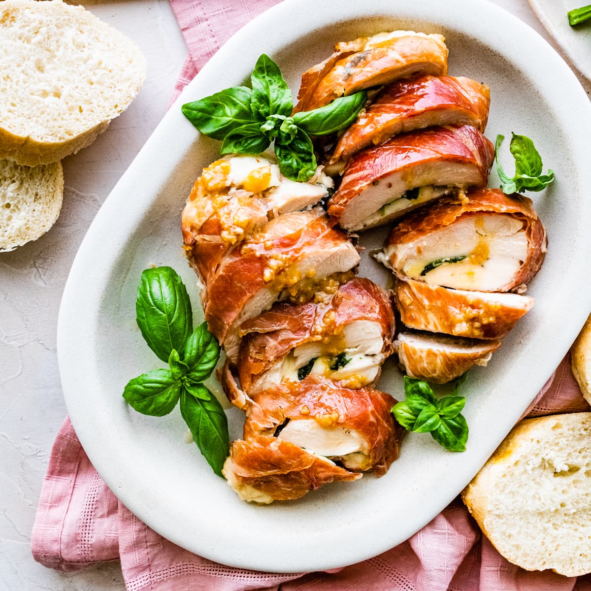 Mozzarella Stuffed Chicken Wrapped in Parma Ham Recipe - CucinaByElena