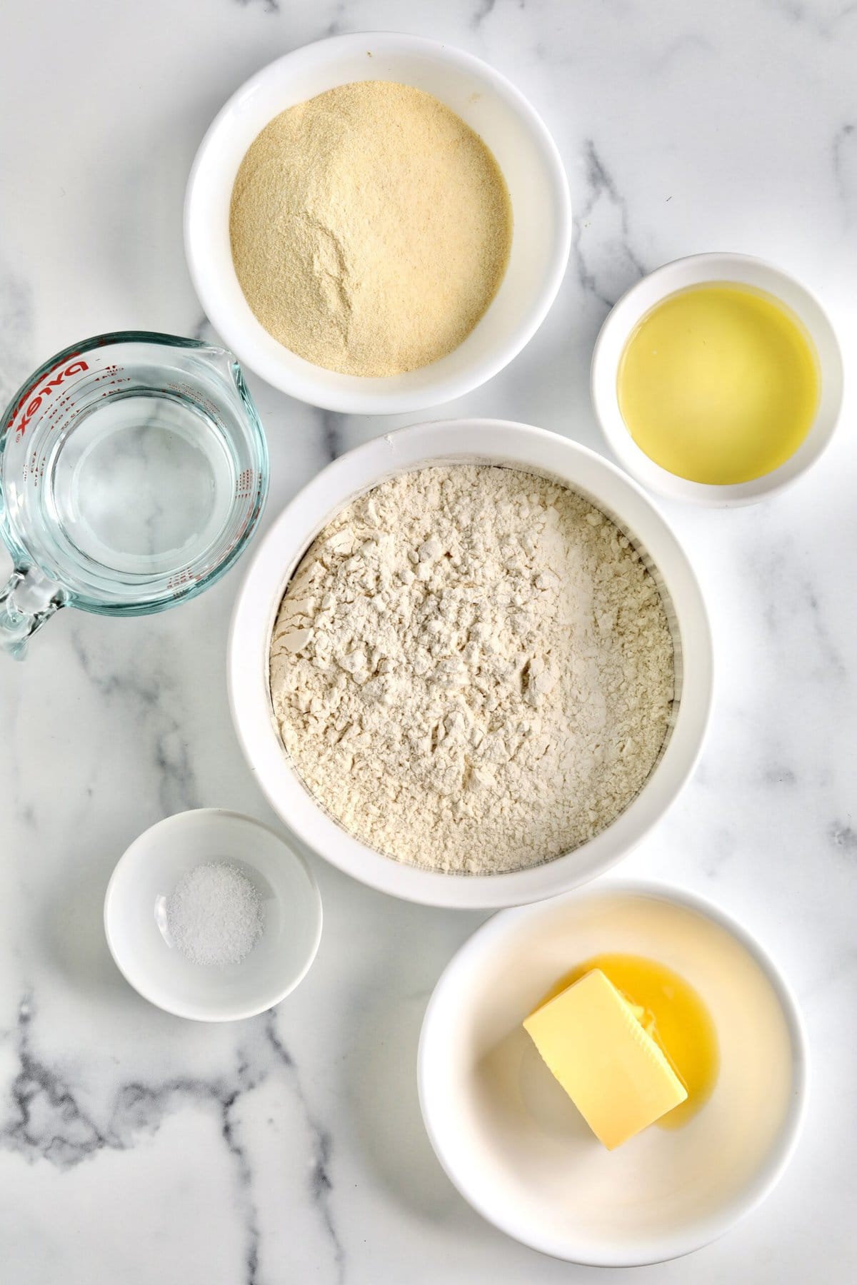 ingredients for pastry crust.