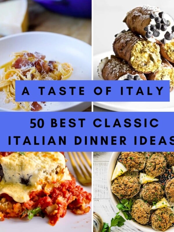 cover image 50 best Italian dinner ideas.