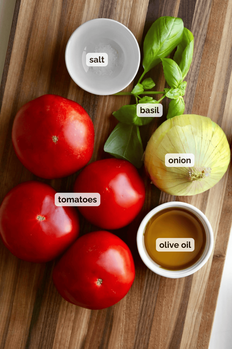Recipe ingredients for Marinara sauce recipe