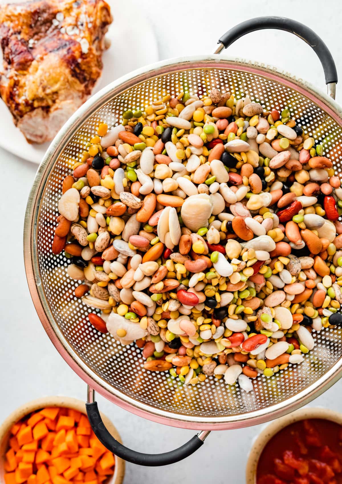 15 bean soup mix- ingredient shot of rinsed beans.