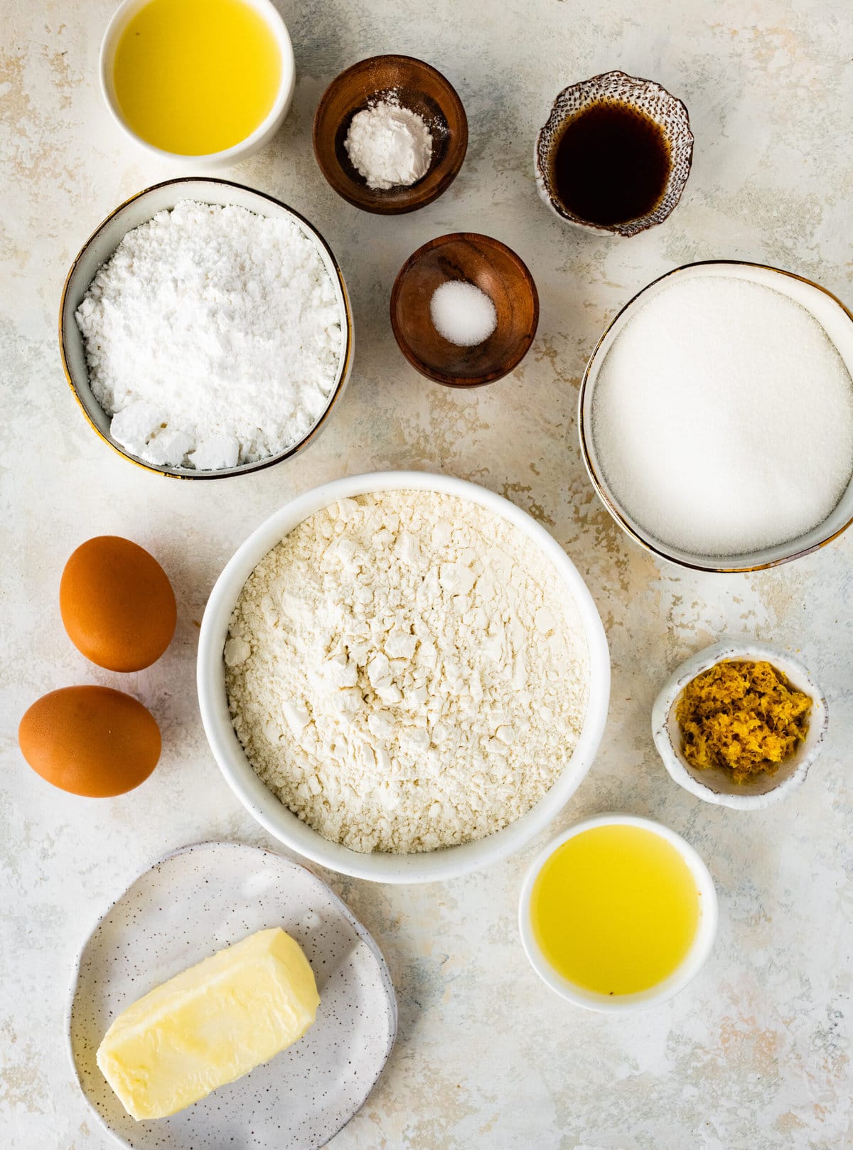 ingredient shot for lemon biscotti.