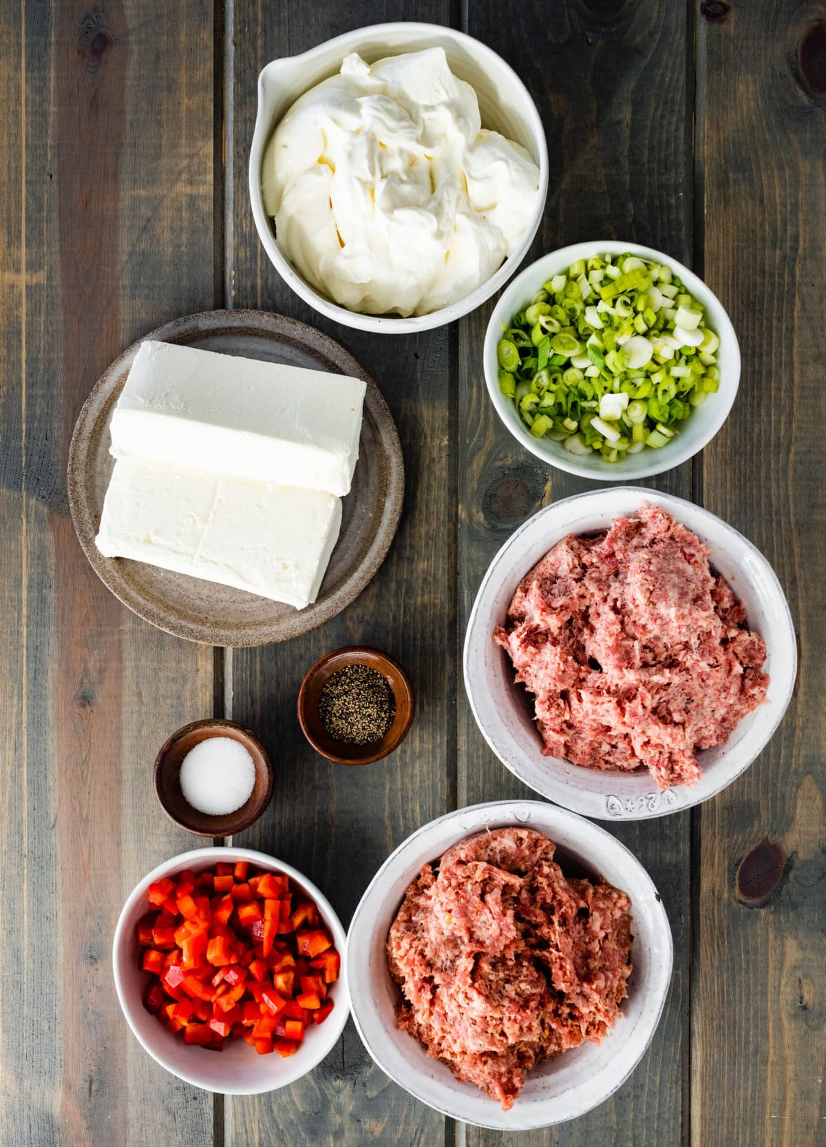 ingredient shot for sausage dip recipe