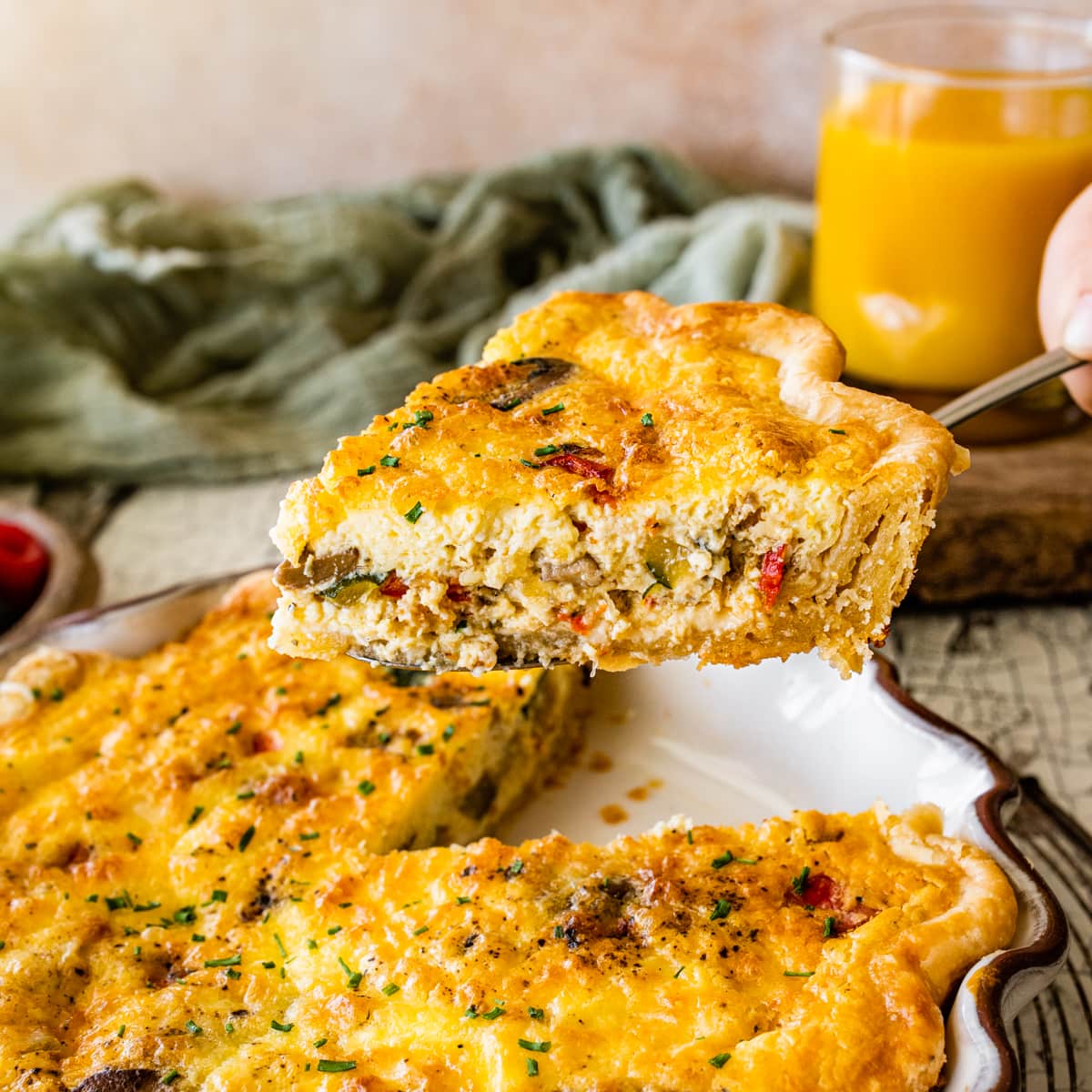 Best Loaded Vegetarian Quiche Recipe CucinaByElena
