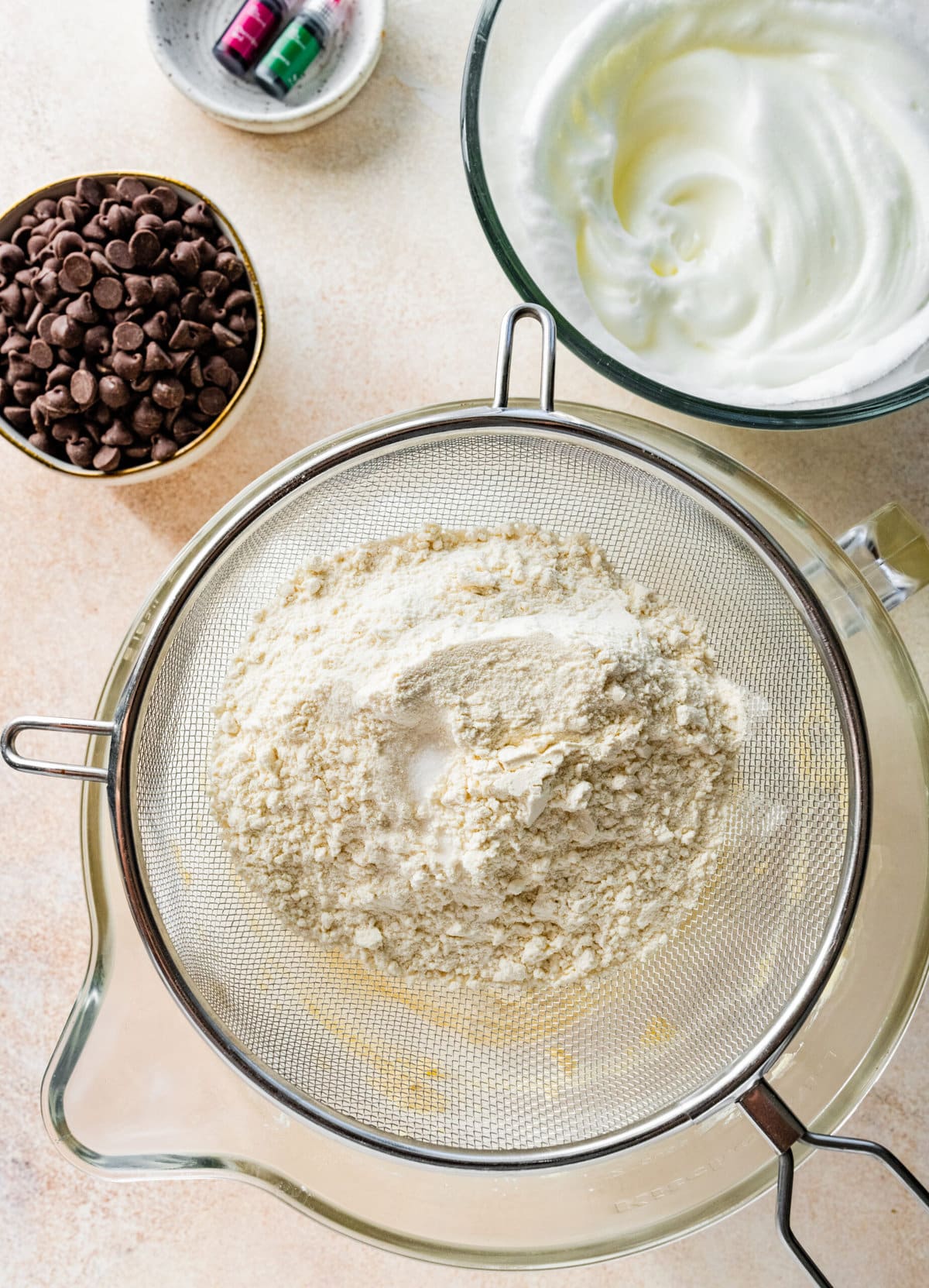 How to make Calssic Italian Rainbow Cookies Step-by-Step Instructions: dry ingredients for the batter.