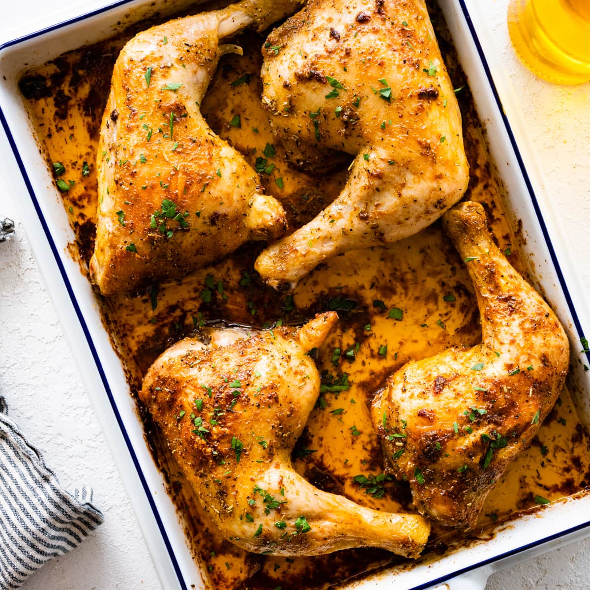 Easy Baked Chicken Leg Quarters Recipe (Juicy!) - CucinaByElena