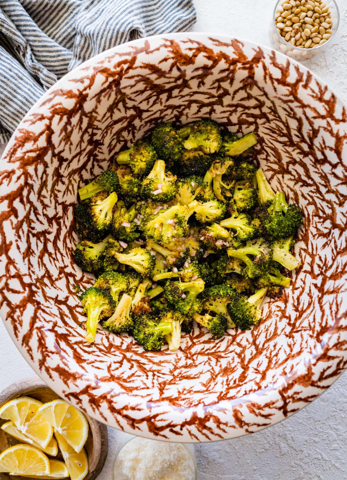 How to make tuscan broccoli step-by-step: toss the broccoli with the sauce.