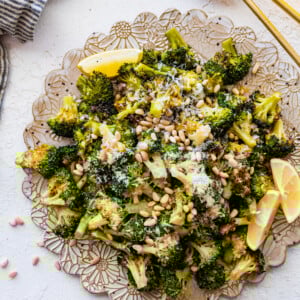 cover photo tuscan roasted broccoli.